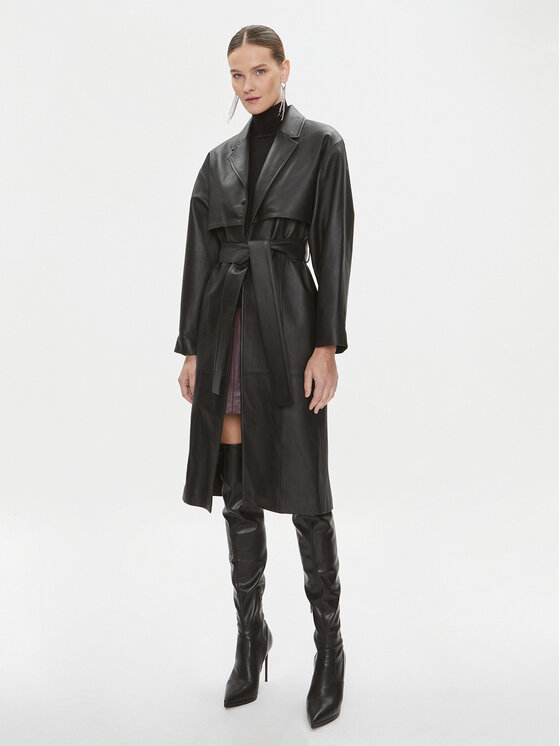 Calvin Klein Trenčkot K20K206719 Čierna Regular Fit
