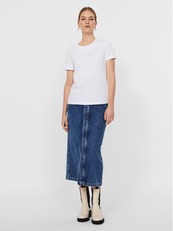 Vero Moda Vero Moda T-Shirt Paula 10243889 Biały Regular Fit