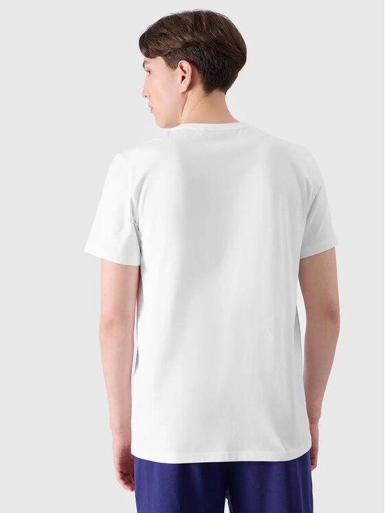 4F 4F T-Shirt 4FRSS24TTSHM2106-10S Biały Regular Fit
