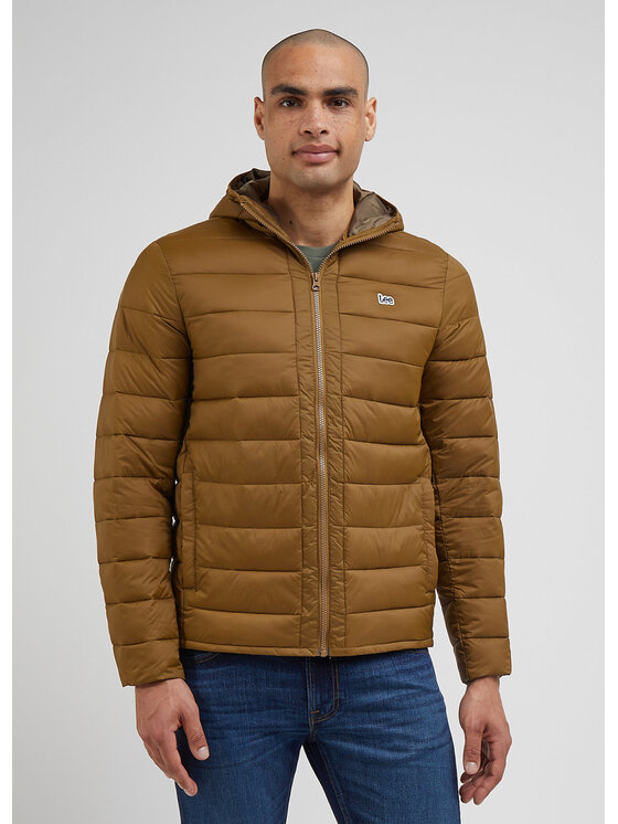 Lee Lee Kurtka przejściowa LIGHT PUFFER JACKET Brązowy Regular Fit