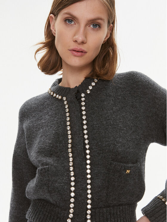 PINKO Pinko Strickjacke Murena 102115 A18O Grau Regular Fit