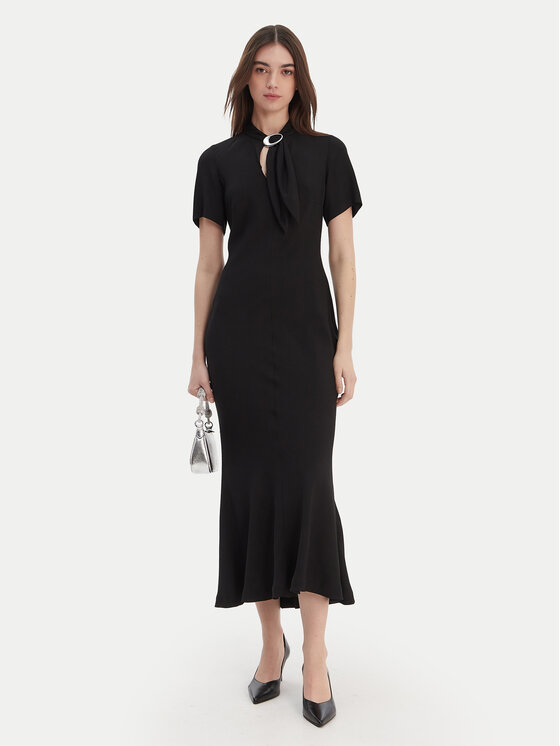 HUGO HUGO Коктейлна рокля Kiweni 50554051 Черен Slim Fit