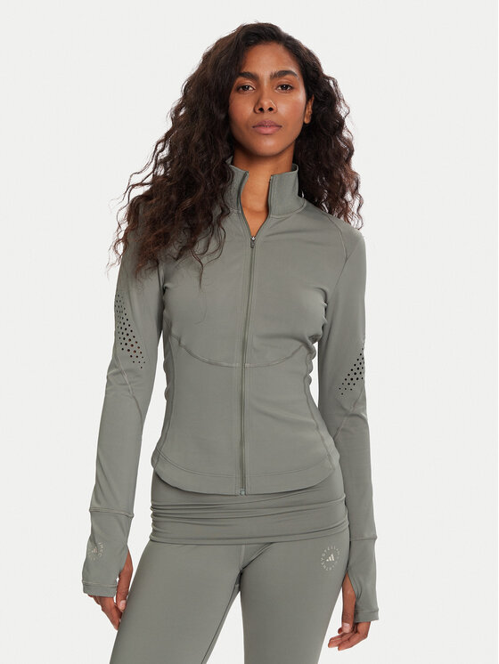 adidas by Stella McCartney adidas by Stella McCartney Funkční tričko Training Midlayer JW4552 Zelená Slim Fit