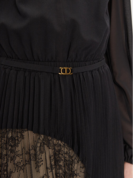 TWINSET TWINSET Φόρεμα καθημερινό 251TP2780 Μαύρο Loose Fit