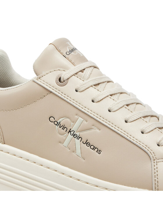 Calvin Klein Jeans Calvin Klein Jeans Sneakers Bold Platf Low Lace Lth Ml Mtl YW0YW01516 Bej