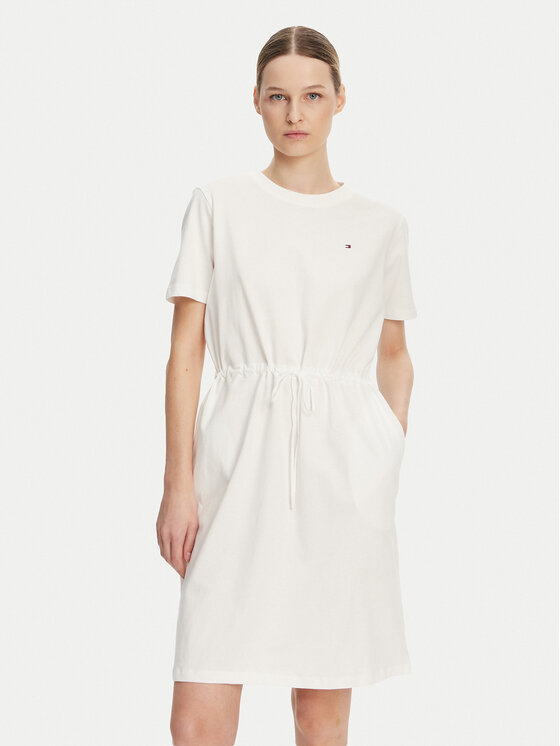 Tommy Hilfiger Tommy Hilfiger Ежедневна рокля WW0WW45529 Екрю Regular Fit