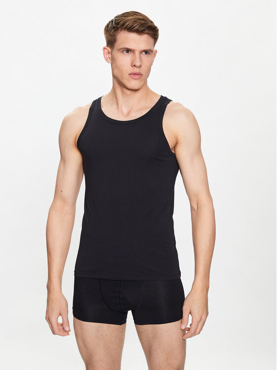 HOM Tank top 401332 Čierna Regular Fit