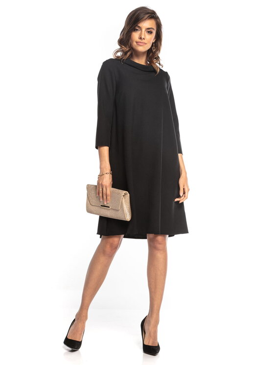 Tessita Tessita Sukienka koktajlowa T349 Czarny Classic Fit