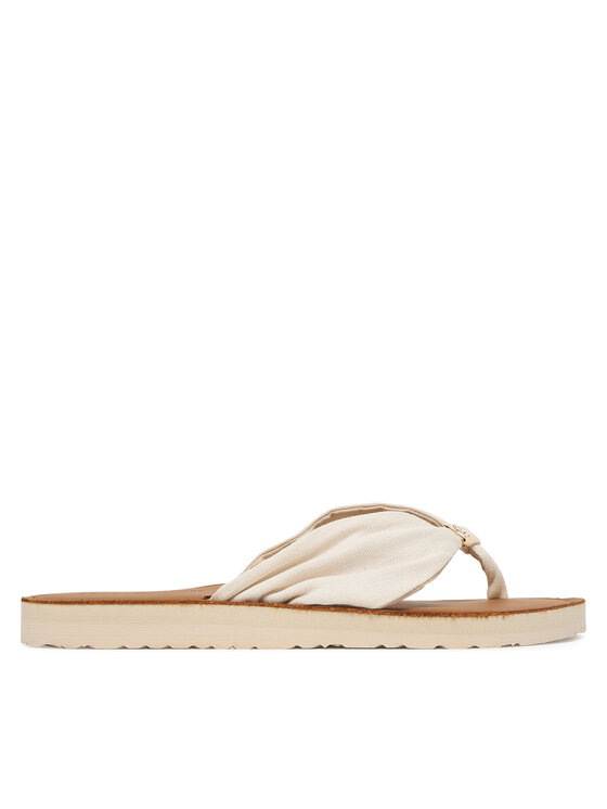 Tommy Hilfiger Tommy Hilfiger Čības uz pirksta Th Ltr Footbed Summer Sandal FW0FW09194 Écru
