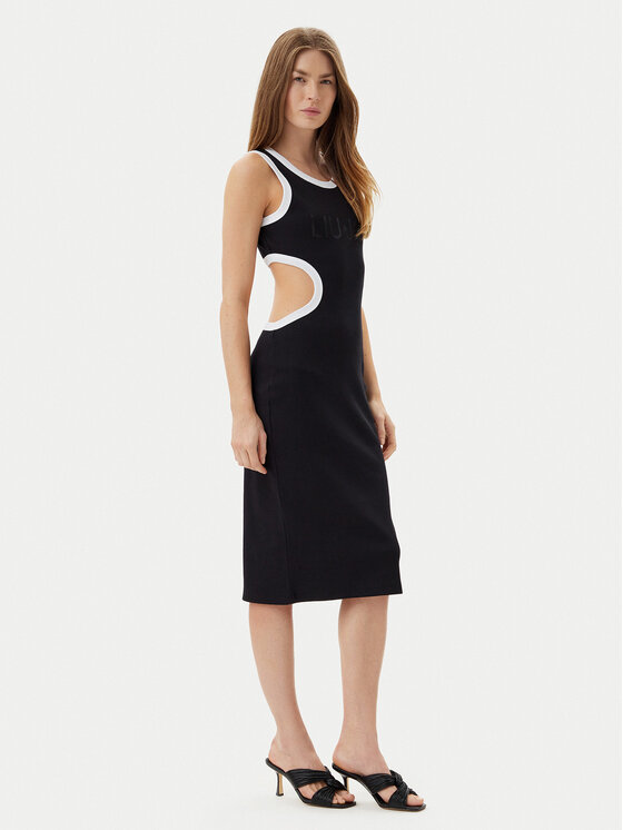 Liu Jo Liu Jo Φόρεμα καλοκαιρινό VA5043 J4822 Μαύρο Regular Fit