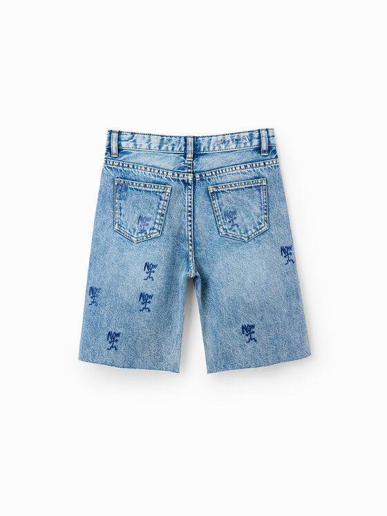 Desigual Desigual Szorty jeansowe 23SBDD01 Niebieski Regular Fit