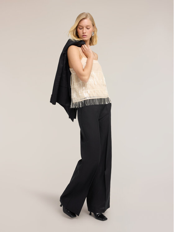 Motivi Motivi Top D037Q000544N002 Crema Boxy Fit