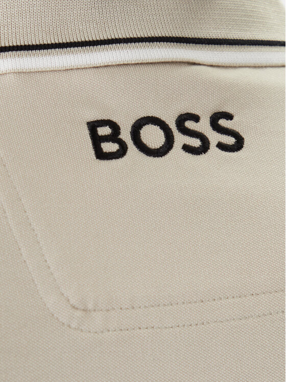 BOSS BOSS Тениска с яка и копчета Paddy Pro 50469102 Бежов Regular Fit