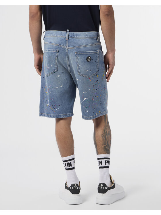 PHILIPP PLEIN PHILIPP PLEIN Szorty jeansowe 29790 Niebieski Regular Fit