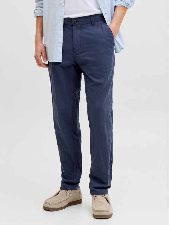 Jack & Jones Pantaloni chino Stace 12248604 Bleumarin Tapered Fit