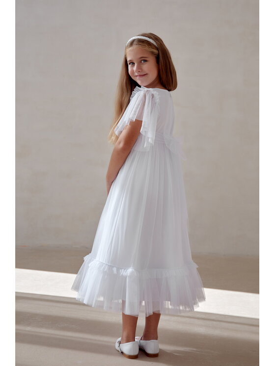 SLY SLY Sukienka 5SM-12A Biały Comfortable Fit