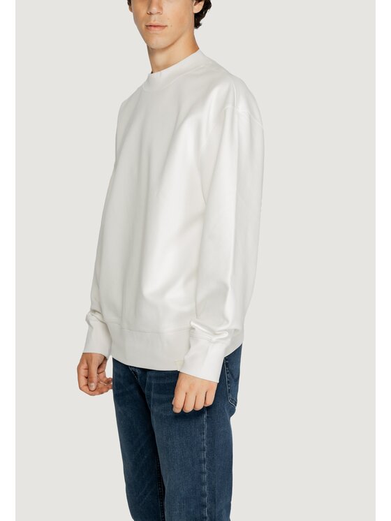 Calvin Klein Jeans Calvin Klein Jeans Μπλούζα INTERLOCK CREW Λευκό To Fit