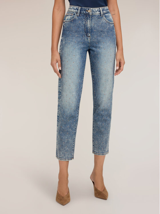 Motivi Motivi Jeansy P423Q004829N004 Turkusowy Slim Fit