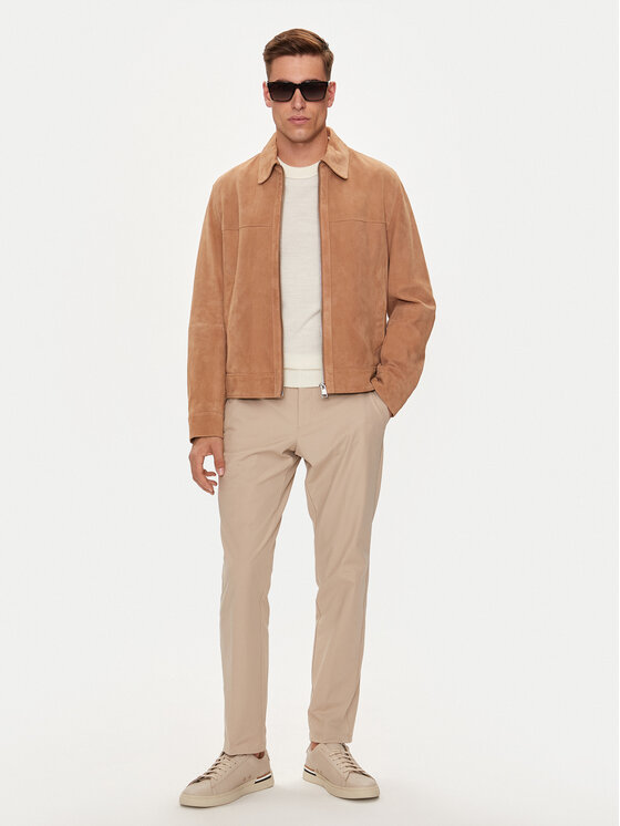 BOSS Boss Кожено яке Malbano4 50510178 Бежов Regular Fit