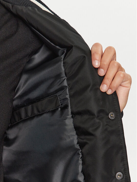 Mercer Amsterdam Mercer Amsterdam Kurtka bomber Unisex Re-Varsity MEAP231010 Czarny Regular Fit