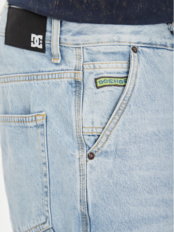 DC DC Szorty jeansowe Carpenter ADYDS03022 Błękitny Baggy Fit