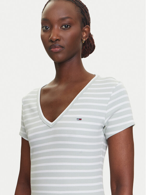 Tommy Jeans Tommy Jeans Majica Essential DW0DW17385 Zelena Slim Fit