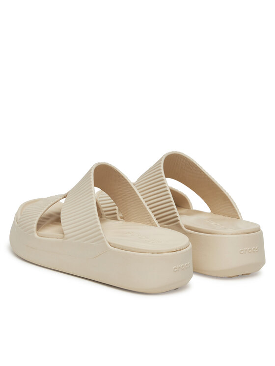 Crocs Crocs Natikače Getaway Groove Platform HStrap 210701 Bež