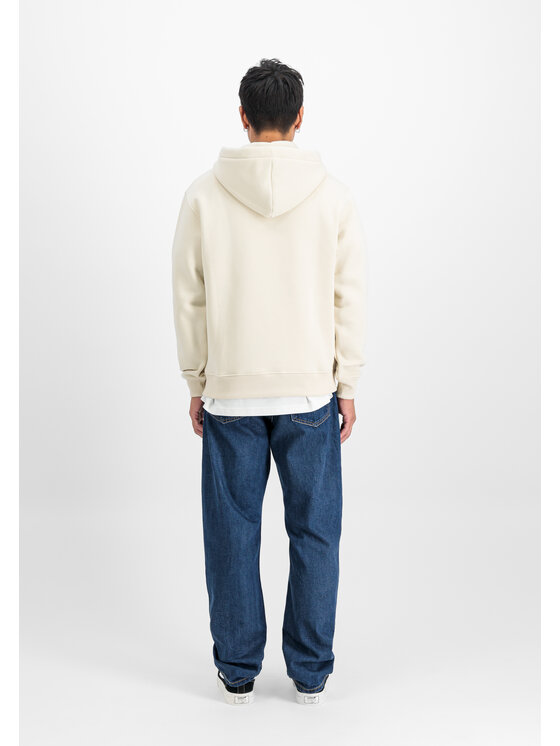Alpha Industries Alpha Industries Bluza Basic Big Logo Hoodie Beżowy Regular Fit