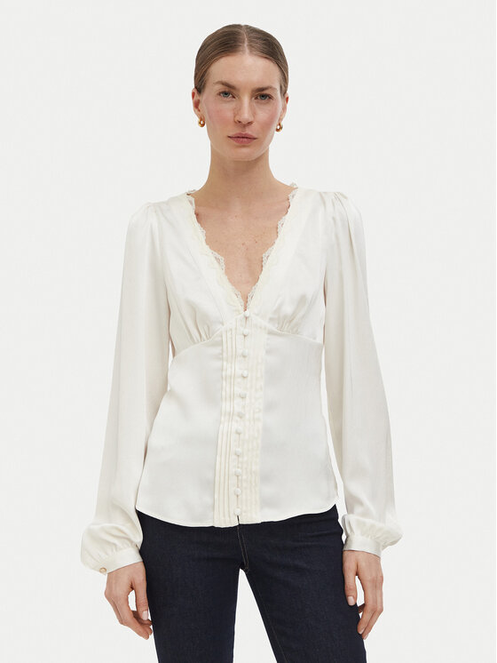 Guess Guess Bluse W6BH42 W4233 Creme Regular Fit
