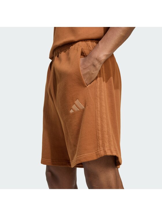 adidas adidas Szorty materiałowe 151819 Brązowy Loose Fit