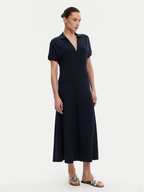 Tommy Hilfiger Tommy Hilfiger Igapäevane kleit WW0WW44514 Tumesinine Regular Fit