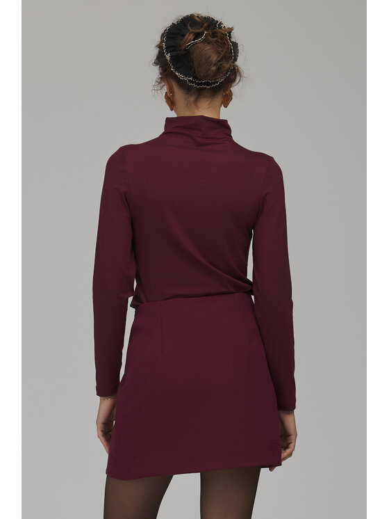 NIFE NIFE Mini sukňa SP88 Bordová Regular Fit