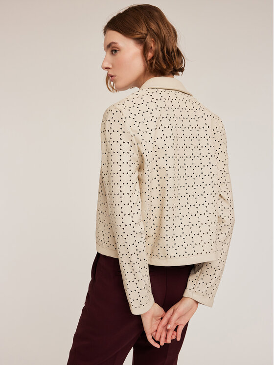 Motivi Motivi Giacca in similpelle R322Q000988N002 Crema Regular Fit