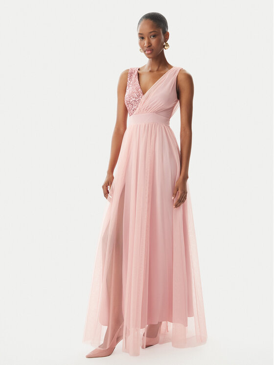 Rinascimento Rinascimento Večernja haljina CFC0123704003 Ružičasta Regular Fit