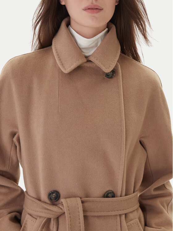 Weekend Max Mara Weekend Max Mara Cappotto di transizione Cascia 2525016072 Beige Regular Fit