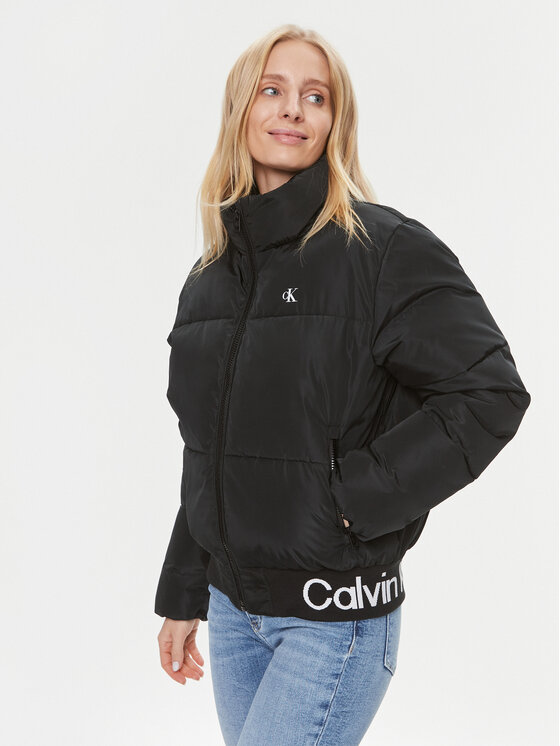 Calvin Klein Jeans Dūnu jaka J20J222334 Melns Relaxed Fit