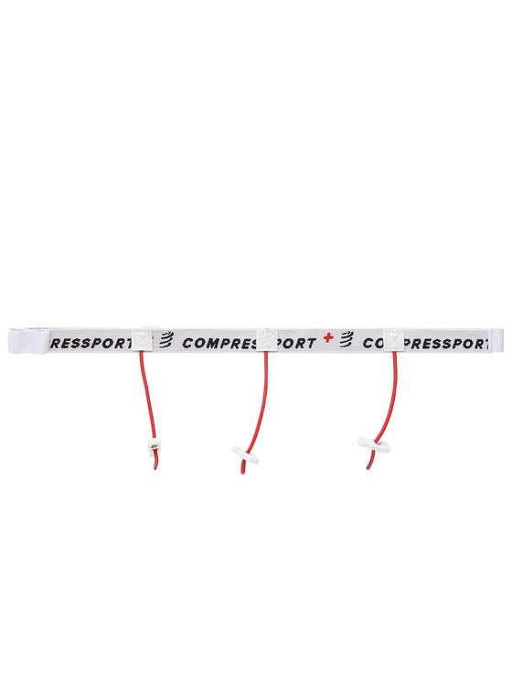 Compressport Sportgürtel Race Belt CU00013B Weiß, Größe OS