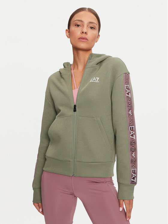EA7 Emporio Armani Mikina 6DTM03 TJUXZ 1898 Zelená Regular Fit