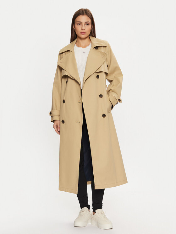 Tommy Jeans Tommy Jeans Trencz DW0DW20280 Beżowy Regular Fit