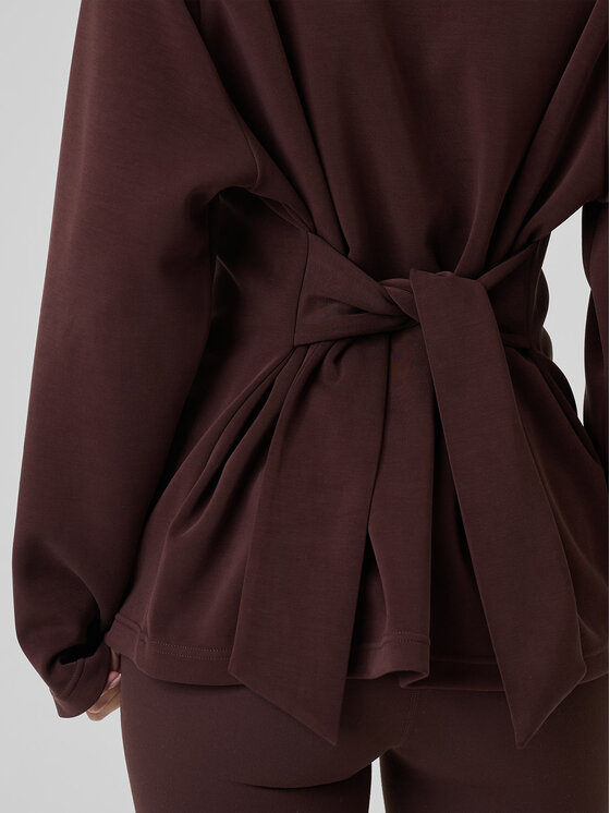 4F 4F Bluza EVERYWEAR Brązowy ciemny Regular Fit