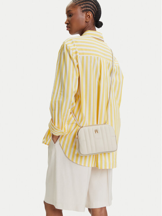 Tommy Hilfiger Tommy Hilfiger Geantă Th Feminine Conv Camera Bag AW0AW17453 Écru