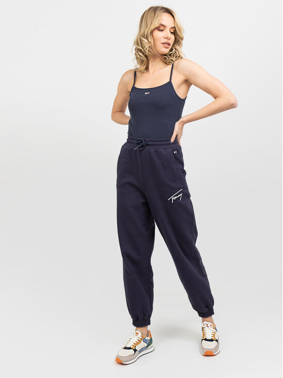 Tommy Hilfiger Tommy Hilfiger Spodnie dresowe DW0DW11886-C87 R. SM Granatowy Regular Fit