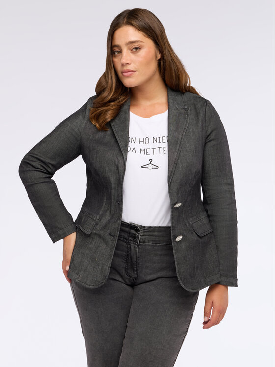 Fiorella Rubino Fiorella Rubino Marynarka Q532T000215N033 Czarny Regular Fit