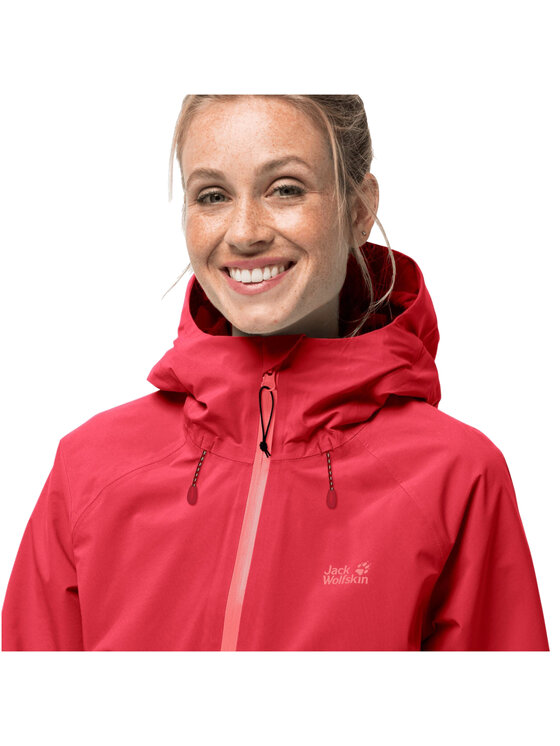 Jack Wolfskin Jack Wolfskin Kurtka przejściowa Highest Peak 3l Jkt W Czerwony Regular Fit