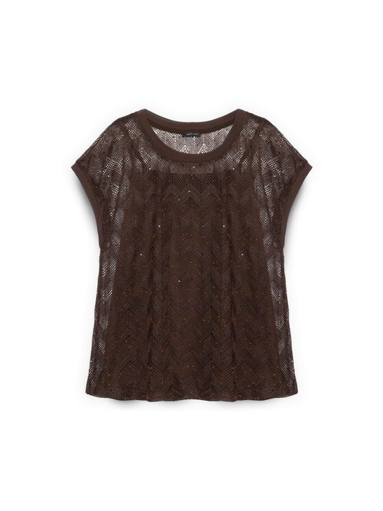 Fiorella Rubino Fiorella Rubino T-Shirt G006L009530N022 Brązowy Regular Fit