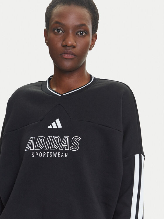 adidas adidas Bluză Tiro Cut 3-Stripes JN2673 Negru Loose Fit