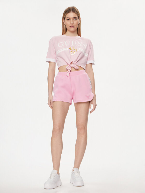 Guess Guess T-shirt V4GI00 I3Z14 Ružičasta Boxy Fit