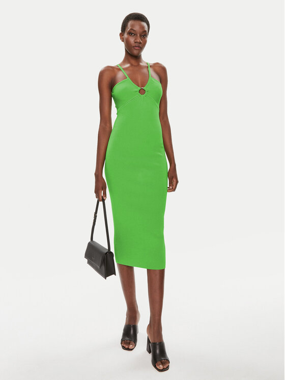 MICHAEL Michael Kors MICHAEL Michael Kors Letní šaty MS4822X33D Zelená Slim Fit