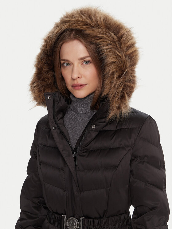 Guess Guess Зимове пальто W5BL29 W2802 Чорний Regular Fit