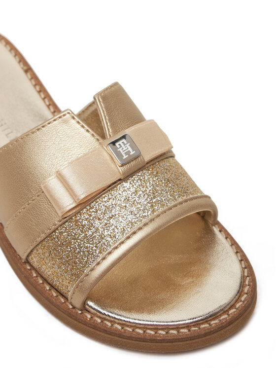 Tommy Hilfiger Tommy Hilfiger Klapki Sandal T4A2-33942-0572 M Złoty